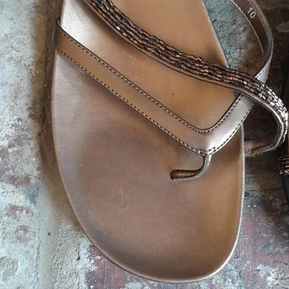 Massimo Copper Embellished Sandals - Picture 2 of 8